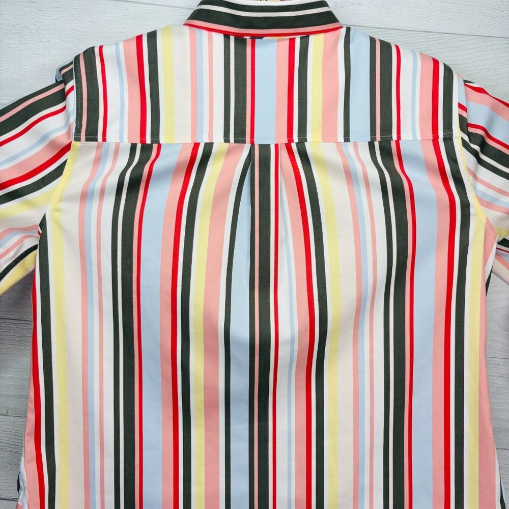 Chico’s No Iron Chic Stretch Striped Button Front Shirt Womens Size 2 (US 12/L) - Picture 9 of 15